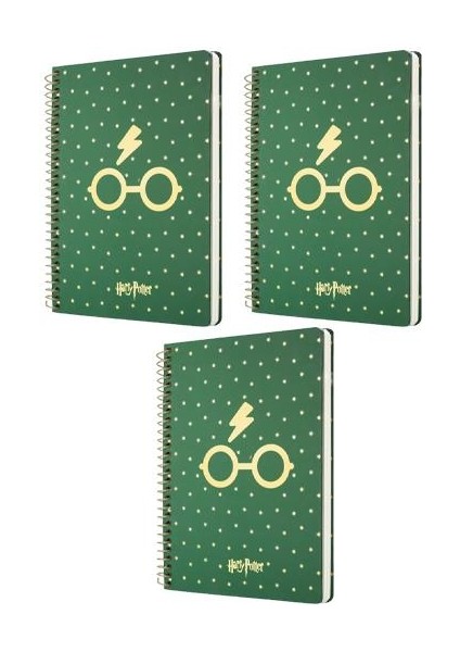 Harry Potter Butik Defter Çizgili 96 Yaprak 3 Adet 17X24