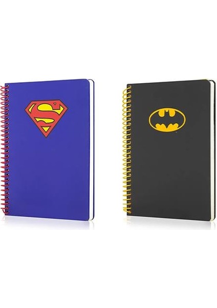 Superman Butik Defter Çizgili 96 Yaprak 17X24 + Batman Butik Defter Çizgili 96 Yaprak 24X17