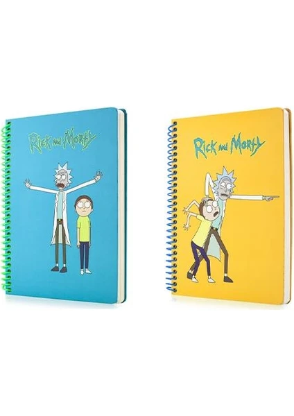 Rick And Morty Butik Defter Seti 2 Adet Çizgili ve Kareli