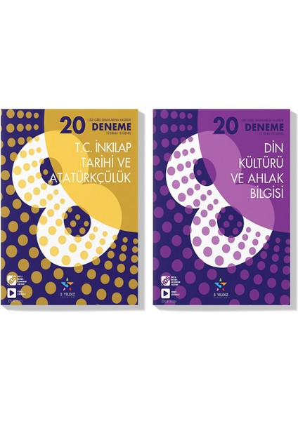 5 Yıldız Yayınları LGS 2023 Inkılap Tarihi Din Kültürü Deneme Seti (2 Kitap)