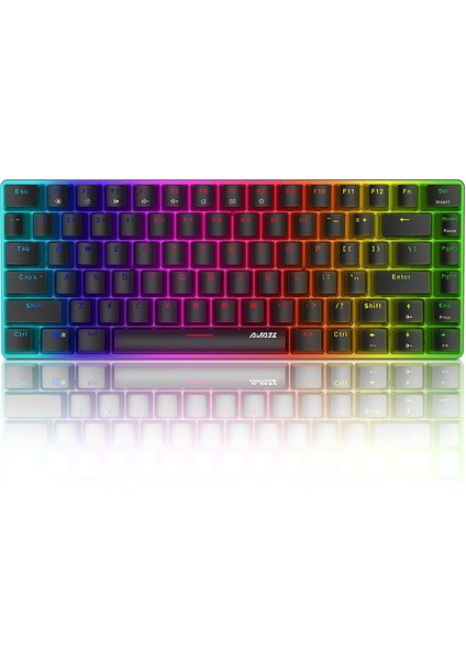 Mekanik İngilizce Q Klavye Gaming Rgb Mavi Switch Siyah AK33 Aydınlatmalı Edition Mekanik Klavye