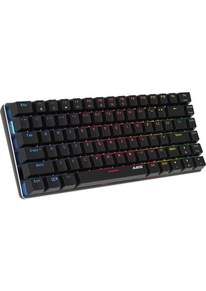 Mekanik İngilizce Q Klavye Gaming Rgb Mavi Switch Siyah AK33 Aydınlatmalı Edition Mekanik Klavye