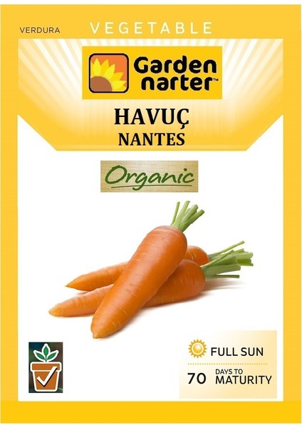 Nantes Havuç Tohumu Doğal Organik Tohum Pakette 10 Gr 5000 Tohum + Sebze Tohum