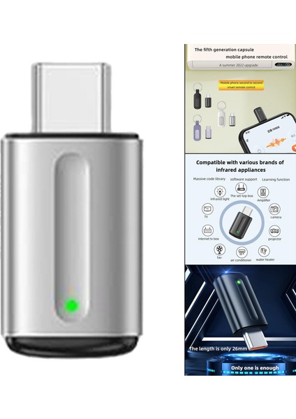 Mini Telefon Kızılötesi Uzaktan Kumanda Tip C Telefon Tv DVD Oynatıcı Gümüş İçin Anti Toz (Yurt Dışından) indirimleri