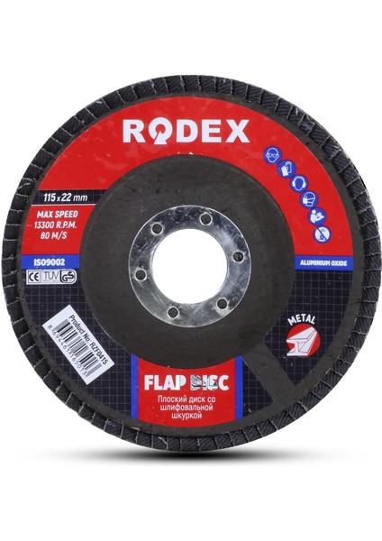 25 Parça Spiral Taşlama Cırt Zımpara Inox Metal Kesici Flap Disk