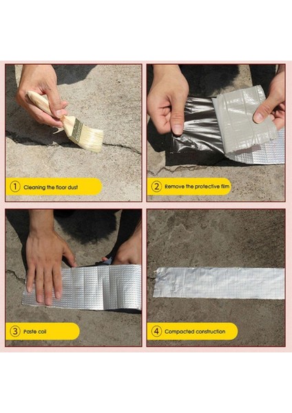 Bondit Çatı Izolasyon Ses Su Yalıtım Tamir Bandı Çamur Bant 10 cm x 2 mt 5 Adet
