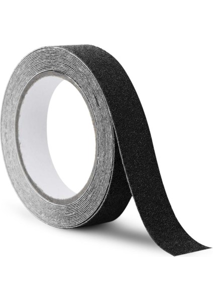Merdiven Zemin Kaydırmaz Kaymaz Bant Yapışkanlı Bandı 2.5 Cm-15 Metre-Siyah