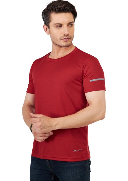 Erkek Nem Emici Hızlı Kuruma Atletik Teknik Performans T-Shirt