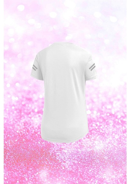 Büyük Beden Kadın Beyaz Dri-Fit Kumaş Yuvarlak Yaka Günlük Yürüyüş Konforlu T-Shirt (4XL-10XL) fiyatları