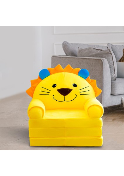 Toddler Koltuk Slipcover Katlanabilir Kanepe Yatak Örtüsü Yıkanabilir Yatak Odası Ev Sarı Aslan Için(Yurt Dışından)
