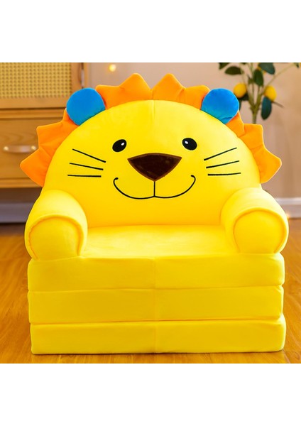 Toddler Koltuk Slipcover Katlanabilir Kanepe Yatak Örtüsü Yıkanabilir Yatak Odası Ev Sarı Aslan Için(Yurt Dışından)