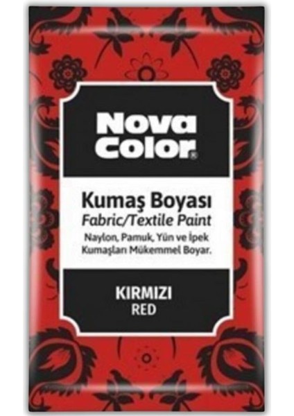 Kumaş Boyası Toz 12 gr 1 Adet Nova Color Toz Kumaş Boyası Kot Pantalon Gömlek Tişört Tekstil Kumaş Boyası 1 Adet