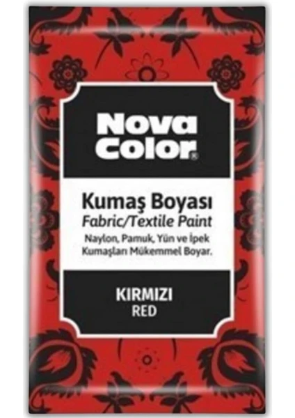 Kumaş Boyası Toz 12 gr 1 Adet Nova Color Toz Kumaş Boyası Kot Pantalon Gömlek Tişört Tekstil Kumaş Boyası 1 Adet