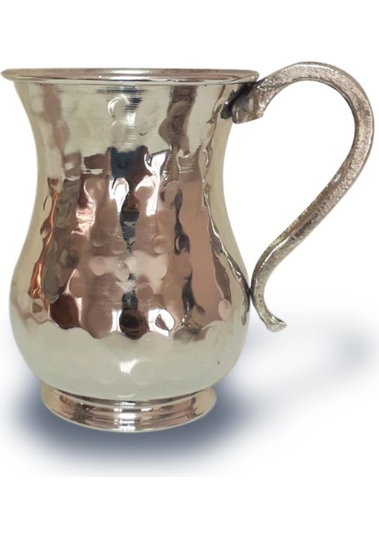 Kordonsuz Maşrapa El Dövme 300 ml Nikel TURNA0451-2