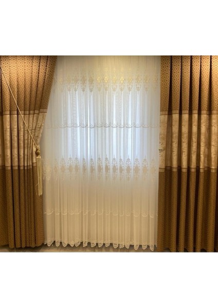 Krem Gold 1/3 Sık Pile Pano Fon Perde Apm