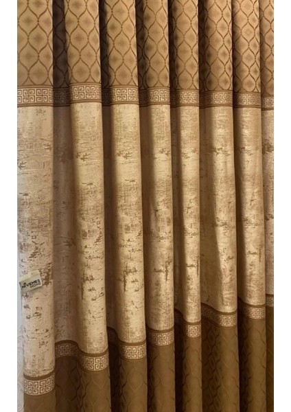 Krem Gold 1/3 Sık Pile Pano Fon Perde Apm modelleri