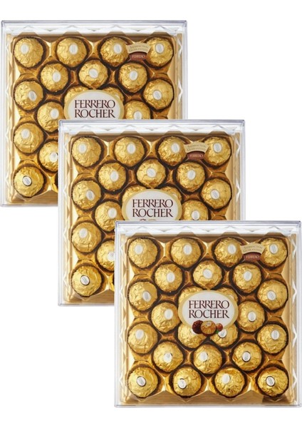 Ferrero Rocher Truffle Hediye Çikolata Dekorlu Özel Seri Çikolata 3 x 300 gr