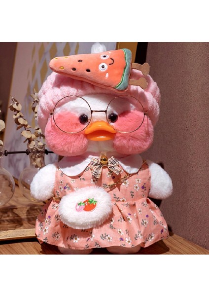 Kawaii Karikatür Lalafanfan 30CM Ördek Peluş Doğum Günü Armağanı