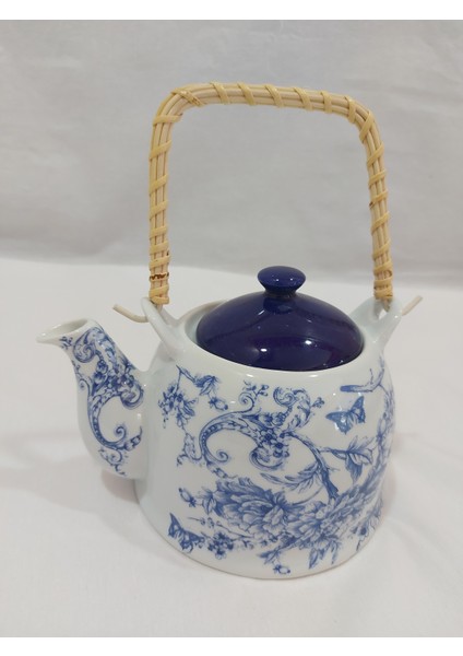 Desenli Hasır Saplı Porselen Demlik fiyatları