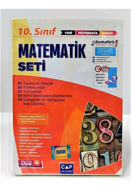 Çap Yayınları 10. Sınıf Matematik Fasikül Seti 2023 Yeni