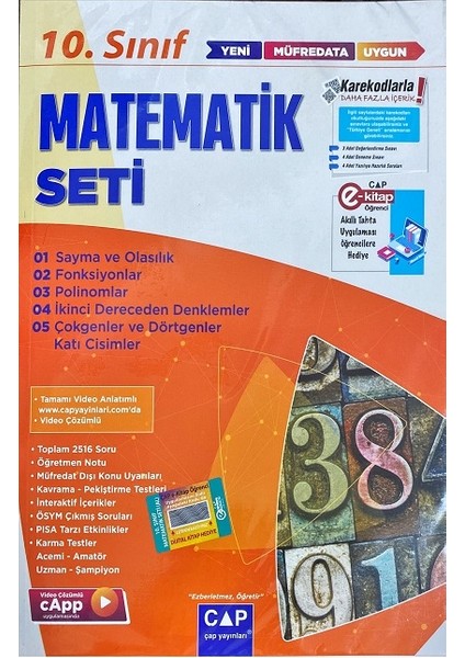 Çap Yayınları 10. Sınıf Matematik Fasikül Seti 2023 Yeni