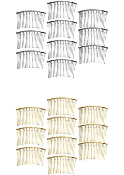 20 Adet Gümüş Altın Düğün Gelin Saç Tarak (Yurt Dışından)