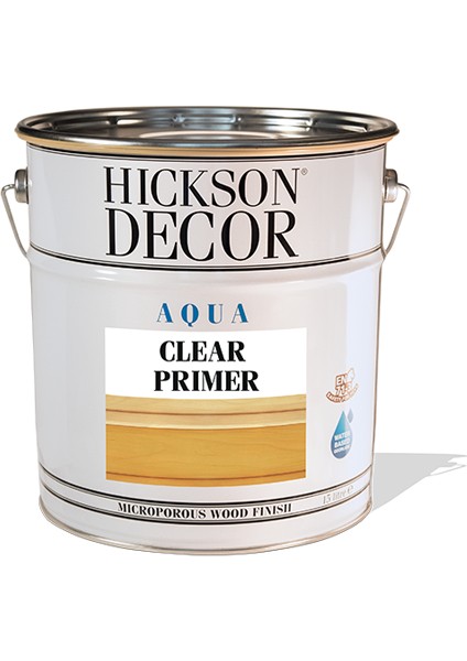 Hickson Decor Aqua Clear Primer Şeffaf Ahşap Astar - 15 Lt