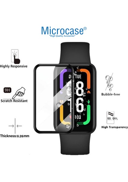 Xiaomi Redmi Smart Band Pro 1.47'' Tam Kaplayan Kavisli Ekran Koruyucu 3D Pet Film - Siyah fiyatları