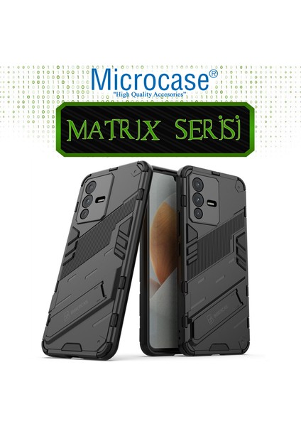 Vivo V23 5g Matrix Serisi Armor Standlı Perfect Koruma Kılıf - Siyah fiyatları