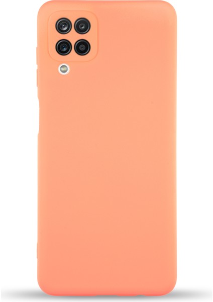 Samsung Galaxy M33 Kapak Içi Kadife Kamera Korumalı Lansman Silikon Kılıf - Turuncu