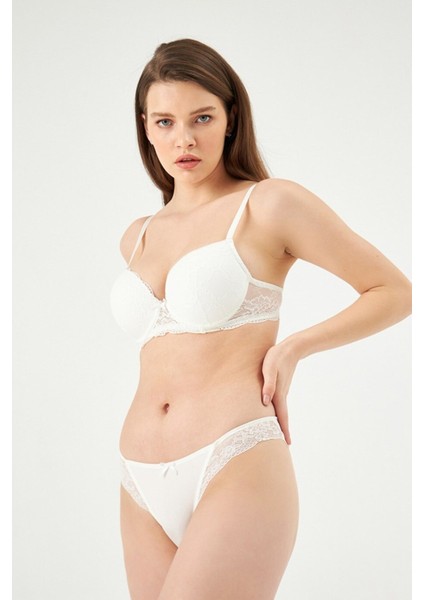 Kadın ERSK812 Lında Badem Yarı Push-Up Sütyen Takım EROS01106 modelleri