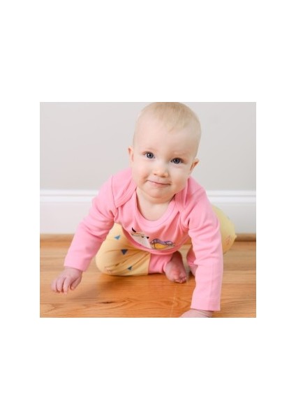 Pamuk Llama Kız Bebek Pembe Body