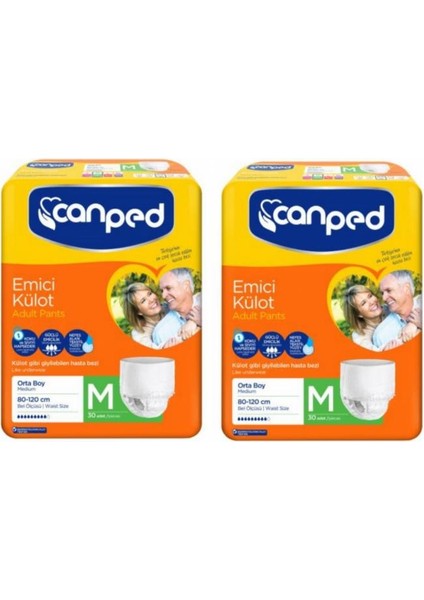 Emici Külot Hasta Bezi Orta Boy Medium 2 Apket 60 Adet