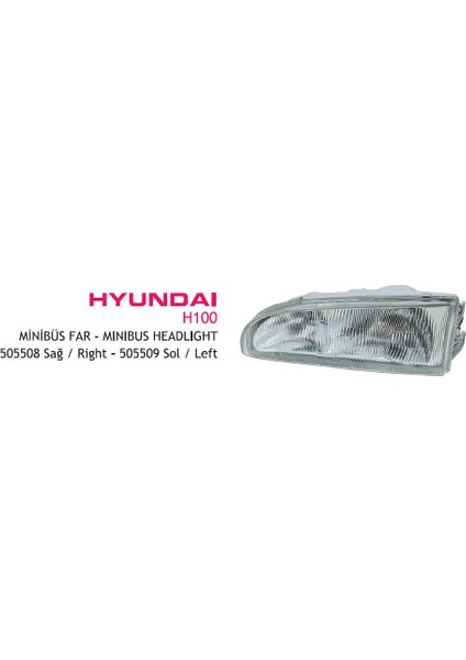 Far Hyundaı H100 Minibüs Sol