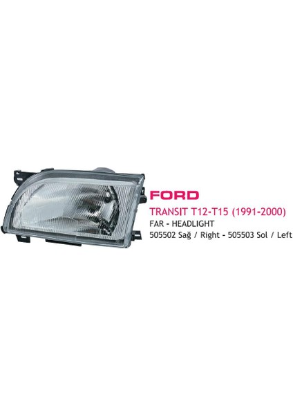 Far Ford Transıt T 12-T 15 Sol 1991-1995