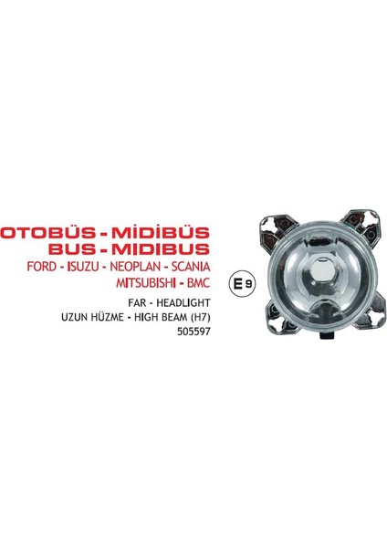 Far Uzun Hüzme Ford Kargo-Isuzu Turkuaz -Scanıa Otobüs (2003›) E9 Belgeli