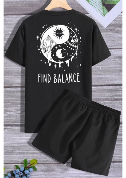 Ying Yang Şort T-Shirt Eşofman Takımı