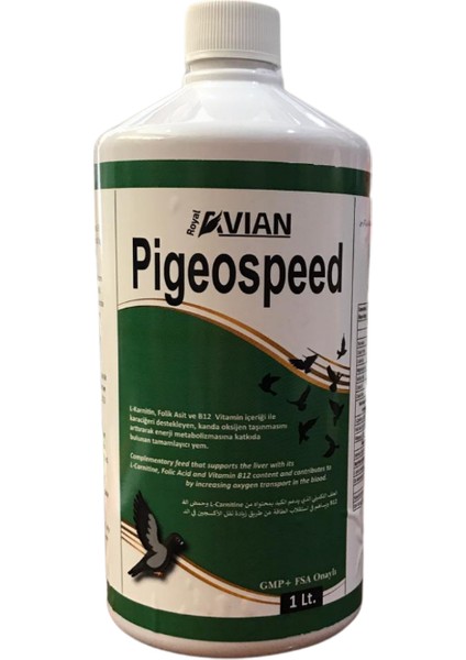Royal Ilaç Pigeospeed 1lt. Güvercinlerde Uçum Hızı Desteği