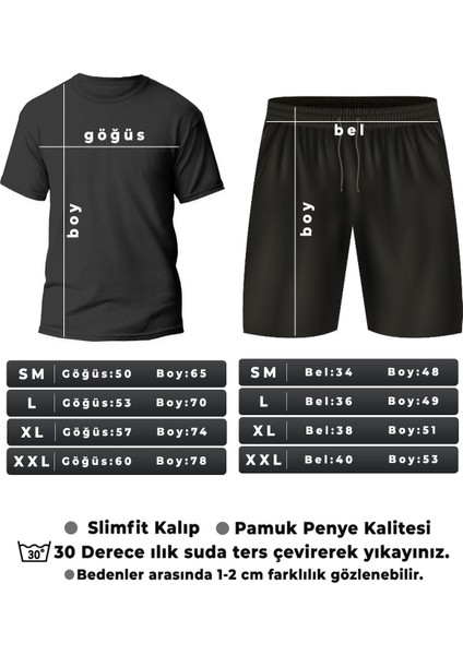 Tüy Şort T-Shirt Eşofman Takımı