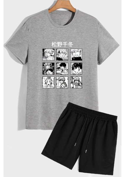 Anime Şort T-Shirt Eşofman Takımı