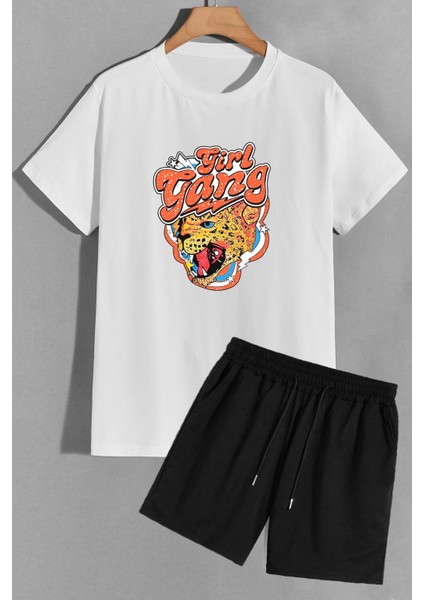 Girlgang Şort T-Shirt Eşofman Takımı