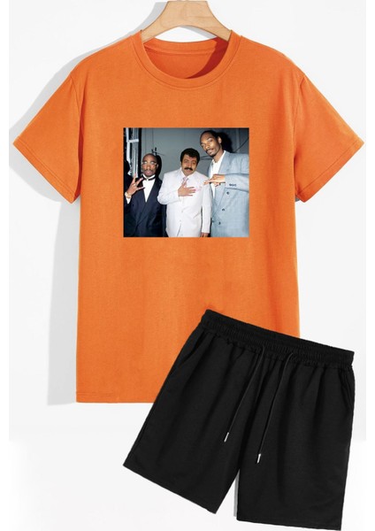 Müslüm Baskılı Şort T-Shirt Eşofman Takımı