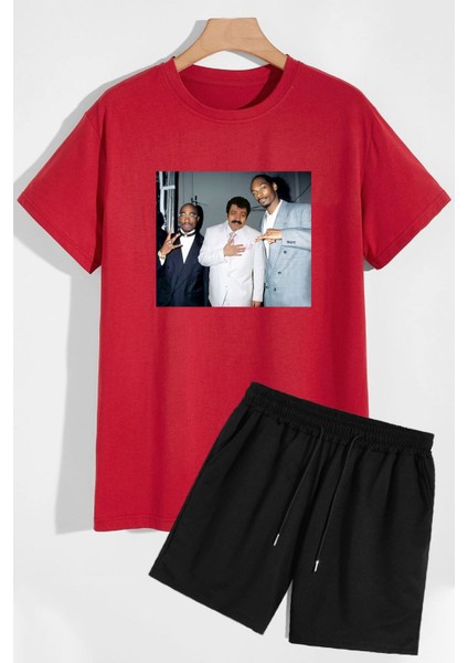 Müslüm Baskılı Şort T-Shirt Eşofman Takımı