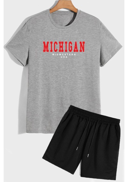 Michigan Şort T-Shirt Eşofman Takımı