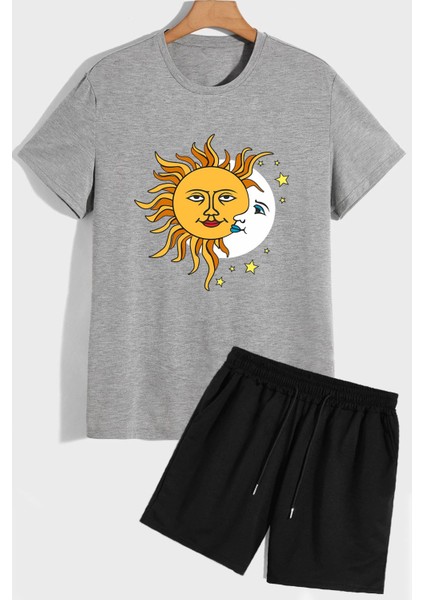 Evren Temalı Şort T-Shirt Eşofman Takımı