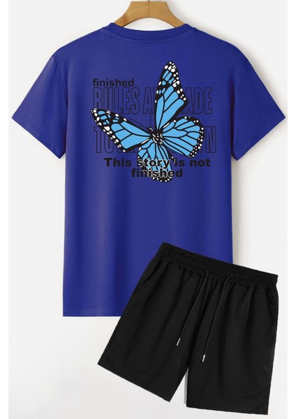 Sırt Baskılı Şort T-Shirt Eşofman Takımı