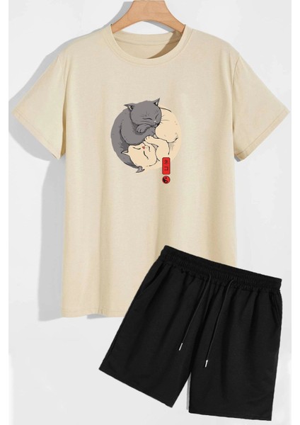Tasarım Şort T-Shirt Eşofman Takımı