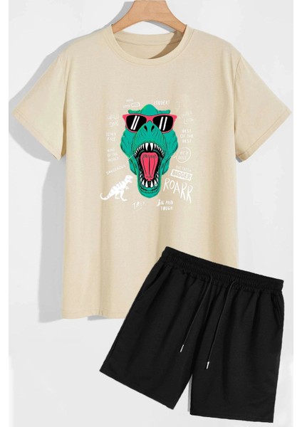Dinazor Baskılı Şort T-Shirt Eşofman Takımı