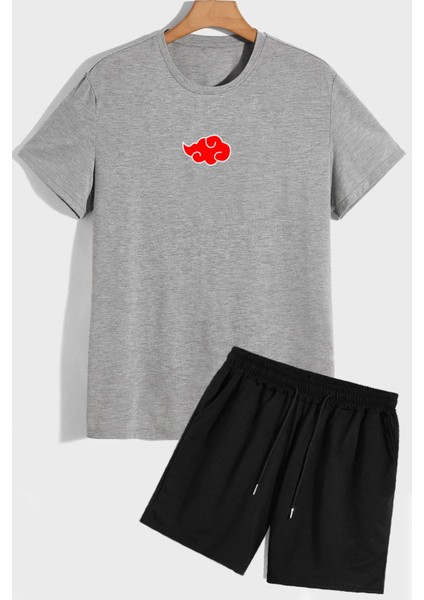 Sırt Baskılı Şort T-Shirt Eşofman Takımı