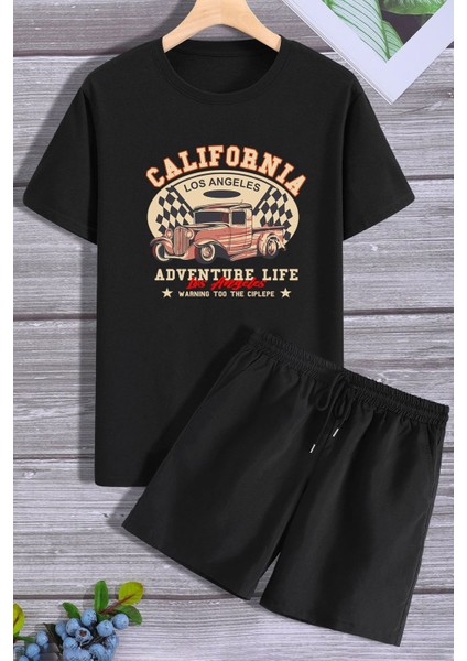 California Şort T-Shirt Eşofman Takımı